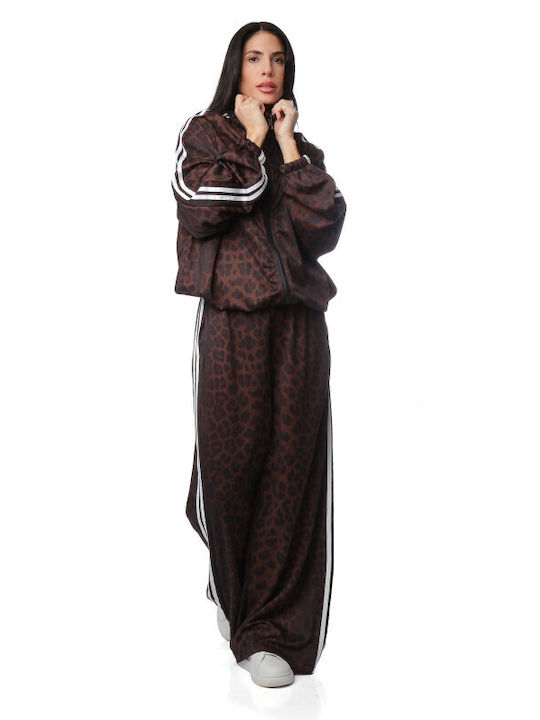 Silia D Damenhosen Set mit Animal Print Streifen