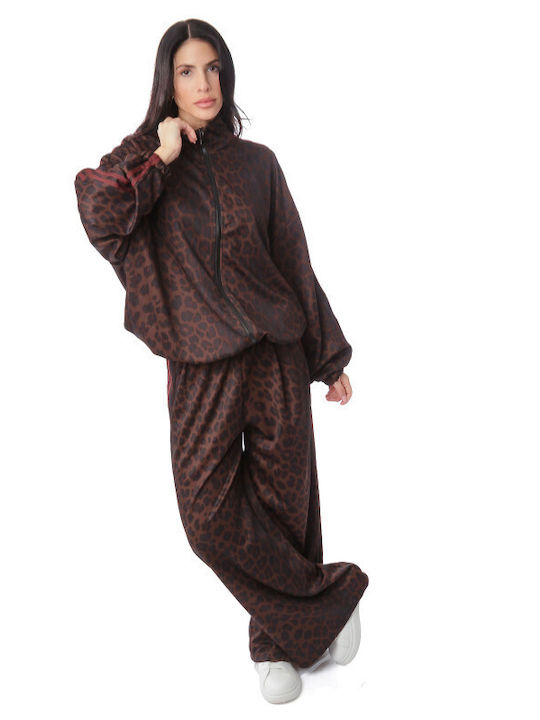 Silia D Damenhosen Set mit Animal Print Streifen