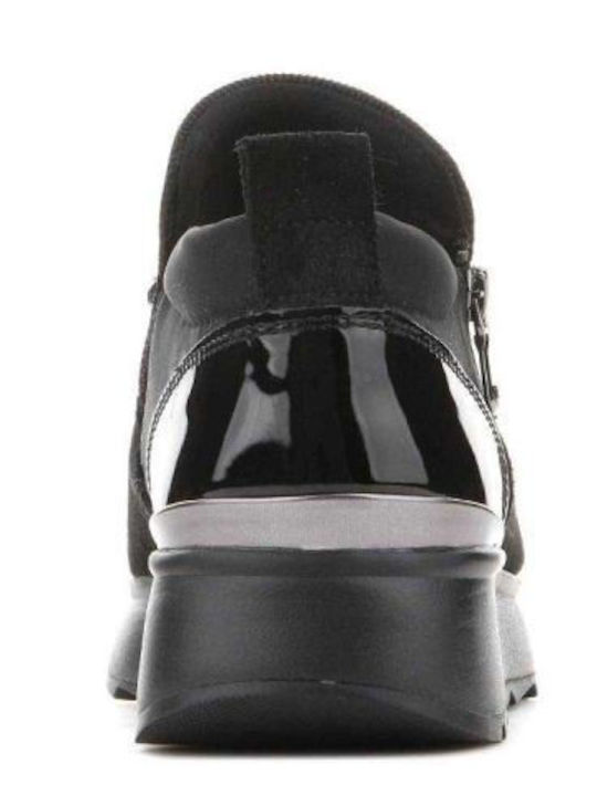 D Gendry Γυναικεία Slip-On Δερμάτινα Μαύρα