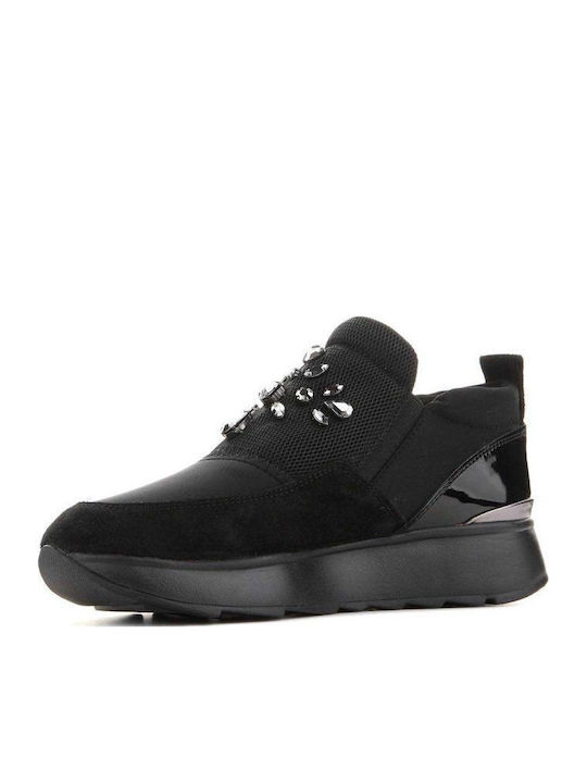 D Gendry Γυναικεία Slip-On Δερμάτινα Μαύρα