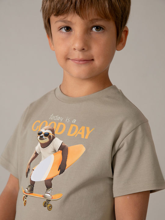 Tricou pentru copii Bej Good Day