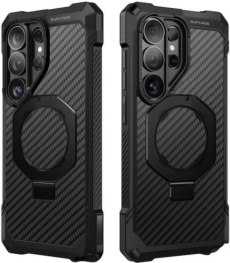 Supcase Unicorn Beetle Grip Mag Back Cover Aramid Fiber Silicone Plastic Black for Galaxy S26 Ultra