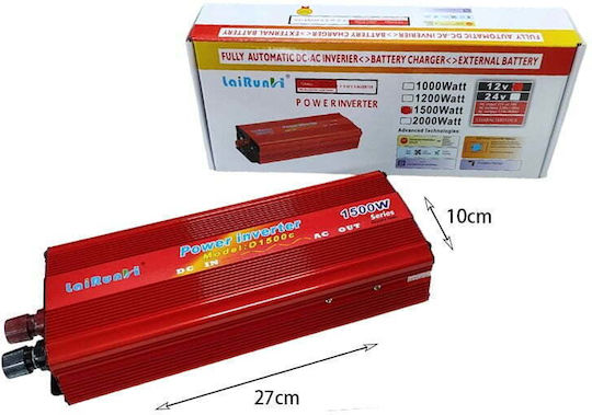 Lairunh Инвертор за кола 1500W за 12V DC