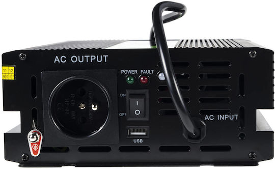 Green Cell Invertor Auto Unda sinusoidală pură 600W pentru Convertirea 12V DC în 220V AC