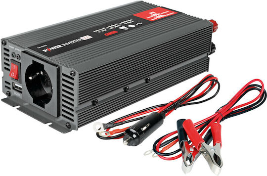 Lampa Power Invertor Auto 1000W pentru Convertirea 12V DC în 220V AC cu 1xUSB