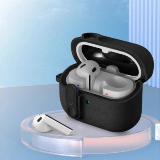 Tech-Protect Slim Hook Hülle Kunststoff mit Haken in Schwarz Farbe für Samsung Galaxy Buds 3 / 3 FE / 3 Pro