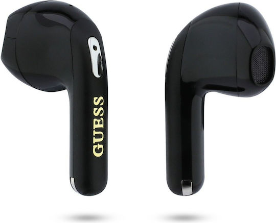 Guess Gold Line Triangle Earbud Bluetooth Handsfree Ακουστικά με Αντοχή στον Ιδρώτα και Θήκη Φόρτισης Χρυσά
