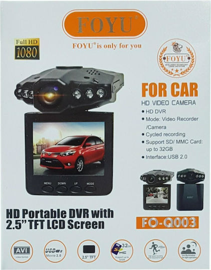 Andowl Камера Dvr Автомобилна DVR камера с дисплей 2.5" за Паркет със смукателна чаша