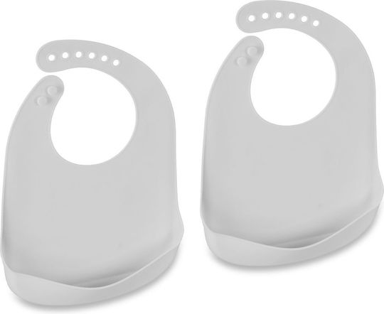 Relaxdays Bavetă Silicon Gray 2buc