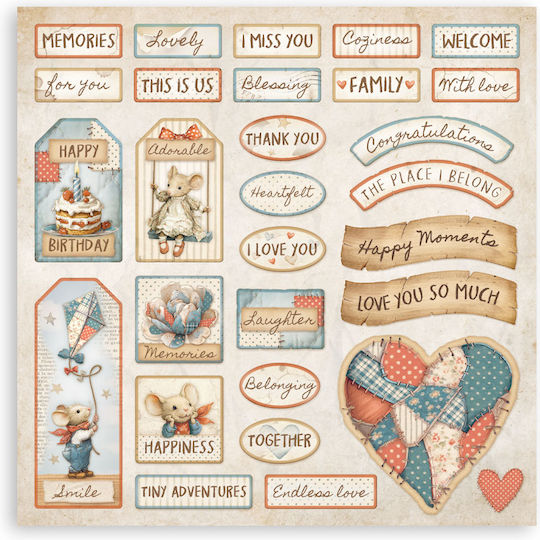 Хартиени Скрапбукинг Листа 10 Бройки 30.5×30.5см Stamperia Family