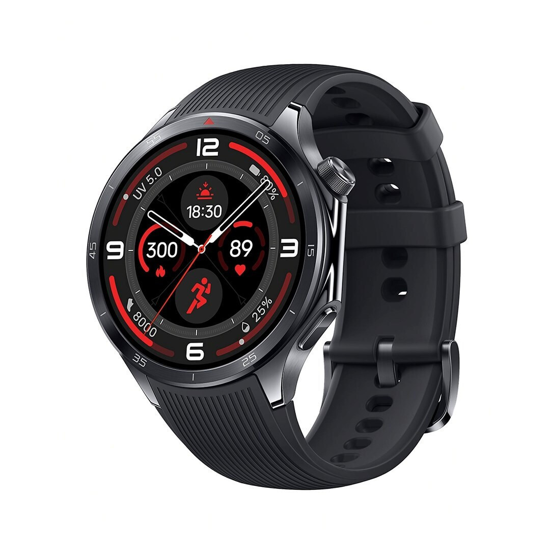 OnePlus Watch 3 Stainless Steel 46mm Αδιάβροχο με Παλμογράφο (Obsidian Titanium)