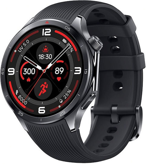 OnePlus Watch 3 Неръждаема стомана 46мм с Пулсомер (Obsidian Titanium)