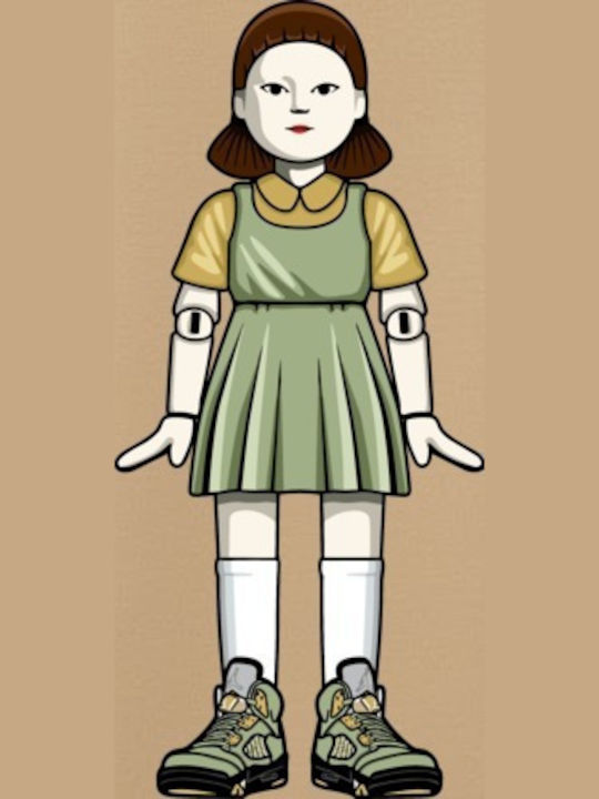 Pop Culture Squid Game Doll Modernized Φούτερ με Κουκούλα Pop Culture Squid Game Doll Modernized Φούτερ με Κουκούλα