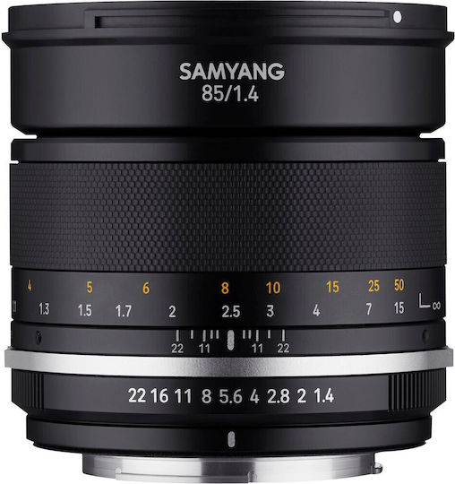 Samyang Cadru complet Obiectiv Foto 85mm F/1.4 IF UMC Asph Teleobiectiv pentru Montura Fujifilm X Black