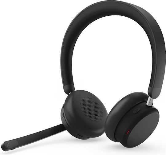 Lenovo Безжични На ушите Мултимедийни слушалки с микрофон и връзка USB-C в Черен цвят 4XD1S19777