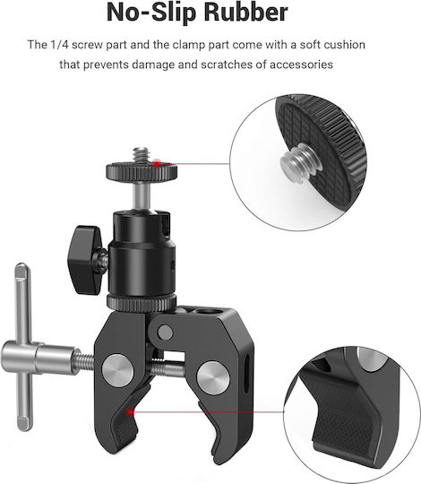 Adapter Support Base Clamp Kit Adapter Support Base Kit Clamp Thread Mount Pipe Adapter 1/4" Double Ball Head 360° Starlink Mini Dish Gen 4 2025 Kit & Accessories Code 1-per0098