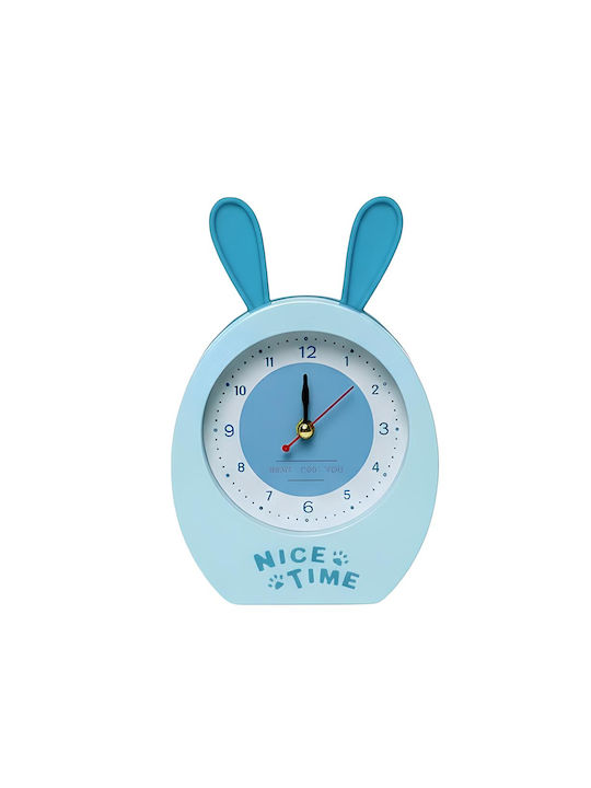 Avizar Аналогов Будилник За Деца С Дизайн На Заешки Ушички Модел Nice Time Син