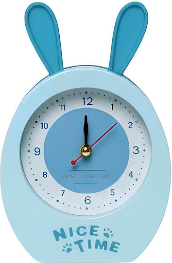 Avizar Analoge Wecker Kinder Hasenohren Design Schönes Zeit Modell Blau