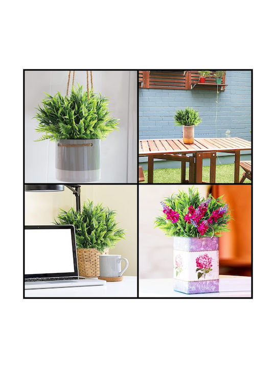 Set 6 Belle Vous Plante Artificiale 35 × 29 Cm Frunze De Ferigă Aspect Natural Material Plastic Rezistent La UV Decorațiune Interioară Exterioară Verde