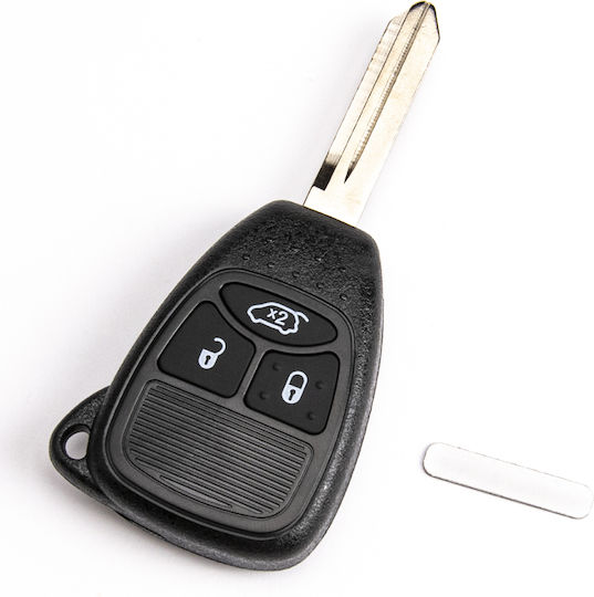 Carcasă cheie auto cu lamă cu 3 butoane pentru Chrysler / Jeep / Dodge