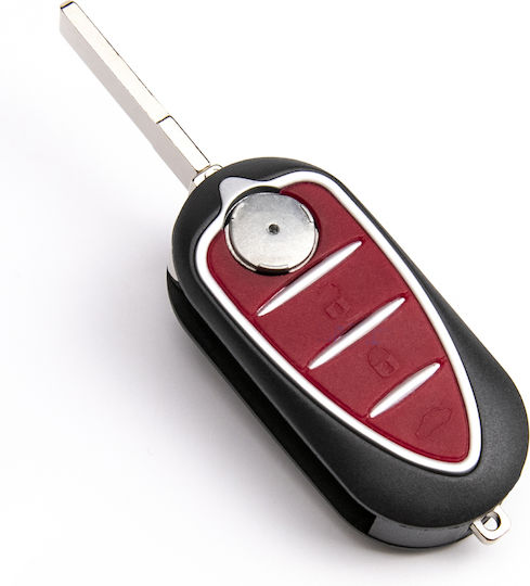 Foldable Car Key Shell with Blade with 3 Buttons for Alfa Romeo
