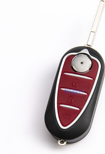 Foldable Car Key Shell with Blade with 3 Buttons for Alfa Romeo