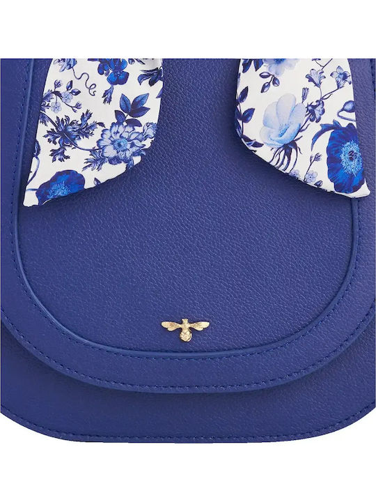 Leder Damentasche Schultertasche Blau