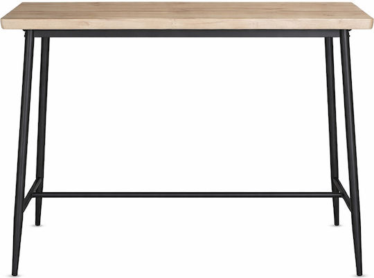 Aven Masă Bar Din Lemn Cu Ramă Metalică Neagră/Stejar 115x65x108cm