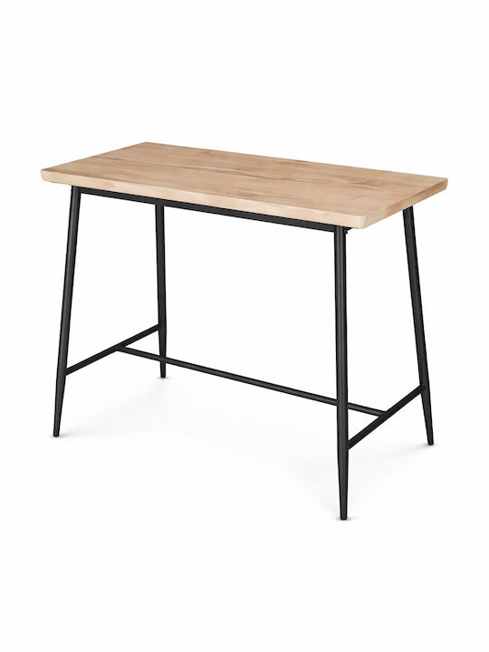Tisch Speisesaal Holz mit Metallgestell 115x65x108cm