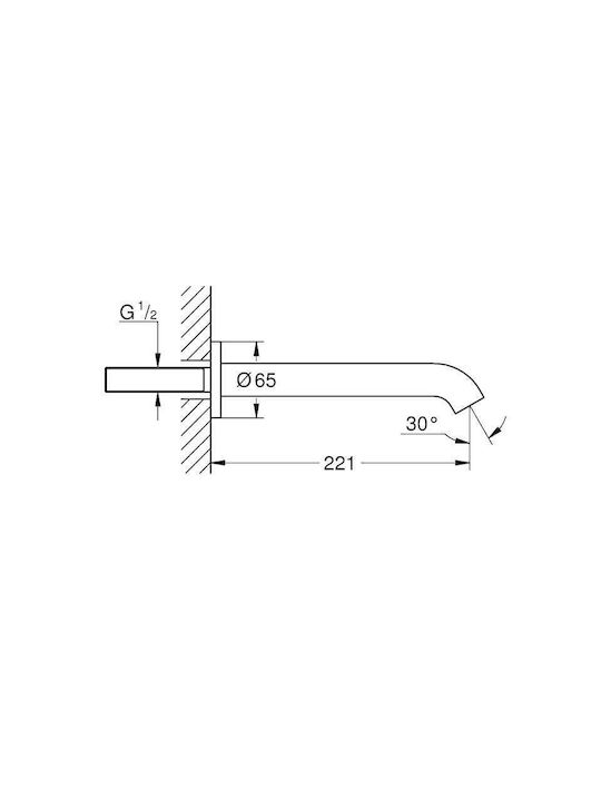 Grohe Built-in Faucet Spout for Shower Copper
