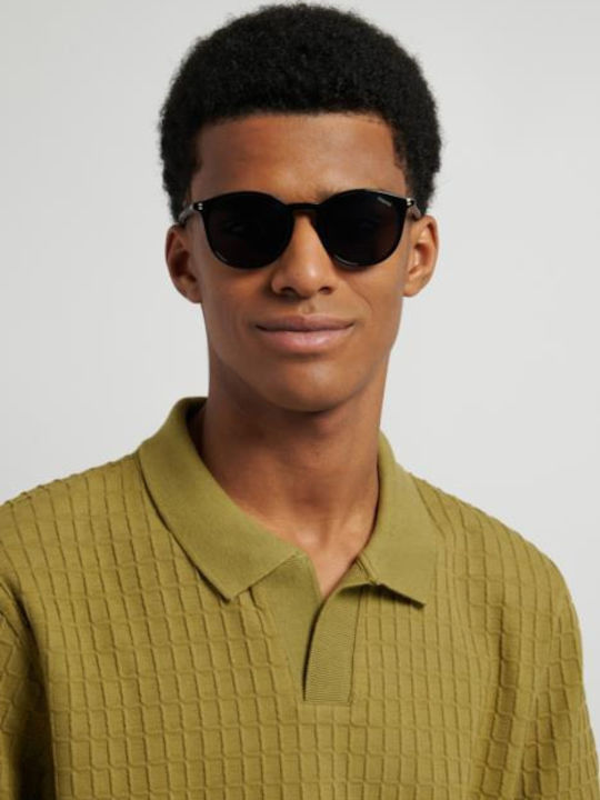 Polaroid Unisex Sunglasses With Black Horn-Rimmed Frame And Grey Lens PLD4206/S/X 807/M9