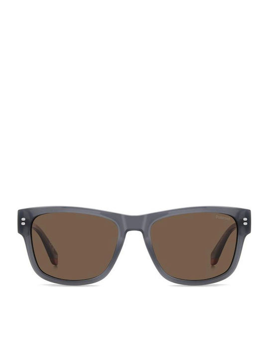 Polaroid Unisex Sunglasses with Blue Frame and Brown Lens PLD6252/S/X XW0/SP