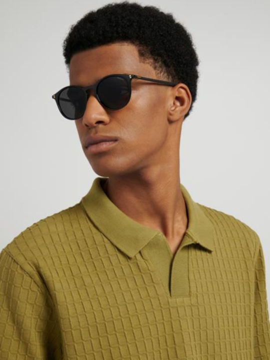 Polaroid Unisex Sunglasses With Black Horn-Rimmed Frame And Grey Lens PLD4206/S/X 807/M9