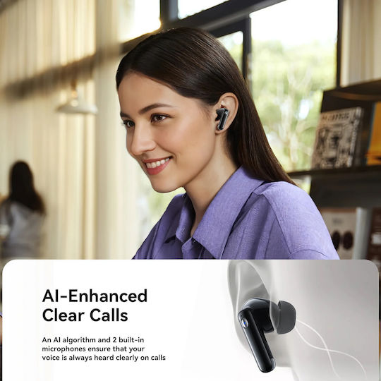Joyroom JR-BB3 In-ear Bluetooth Handsfree Ακουστικά με Αντοχή στον Ιδρώτα και Θήκη Φόρτισης Μαύρα