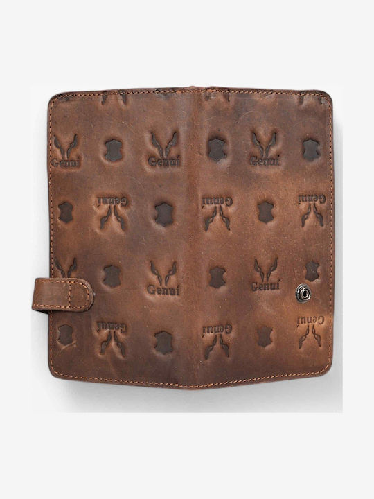 Leather Women's Wallet Travel Brown