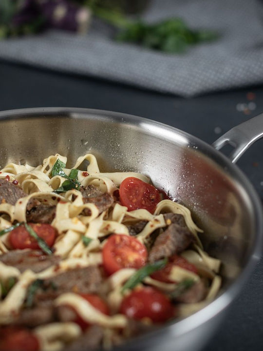 Kuhn Rikon Tigaie Culinary Fiveply Din Oțel Inoxidabil Cu Capac Cu Acoperire Ceramică 28cm