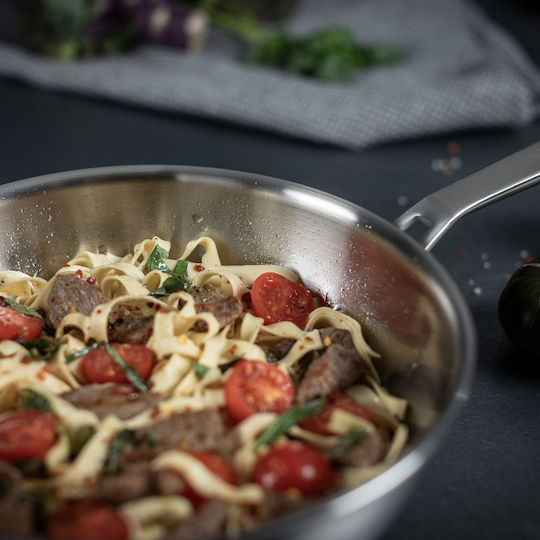 Kuhn Rikon Tigaie Culinary Fiveply Din Oțel Inoxidabil Cu Capac Cu Acoperire Ceramică 24cm