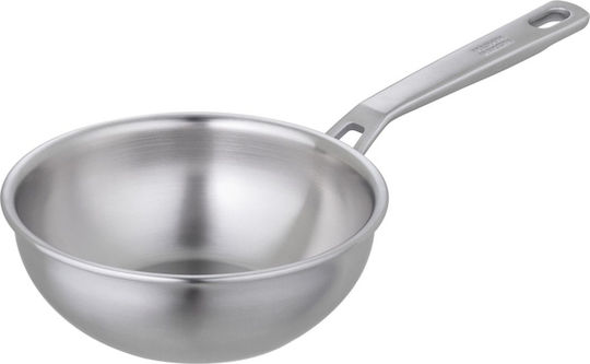 Kuhn Rikon Culinary Fiveply Τηγάνι από Ανοξείδωτο Ατσάλι με Κεραμική Επίστρωση 16cm