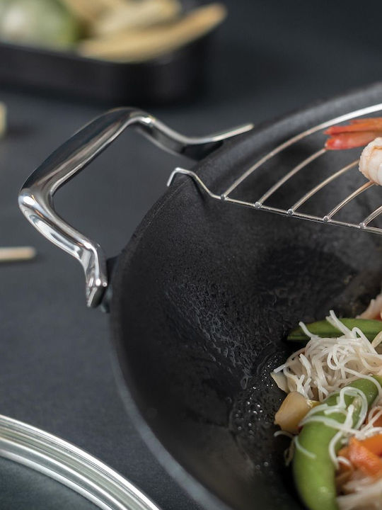 Kuhn Rikon Wok Cu capac din Fontă cu Strat Ceramic 36cm