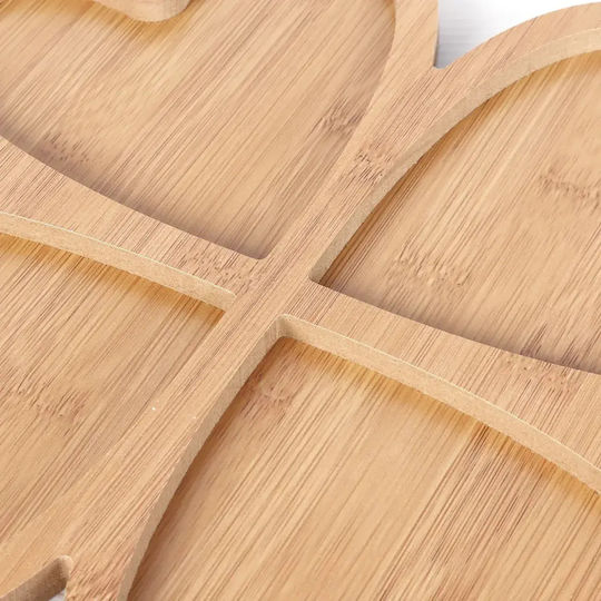 Suport Din Lemn Pentru Turn De Desert Cu 4 Sloturi Bej Ø28cm