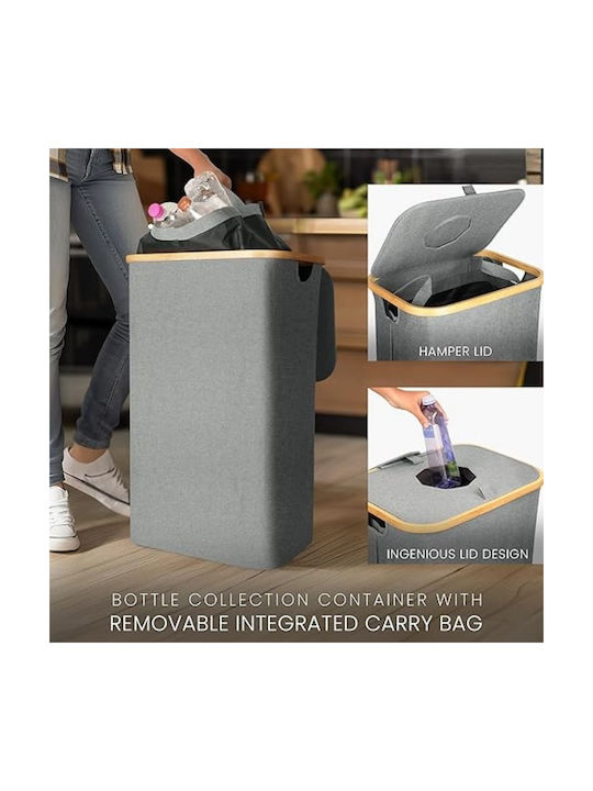 Belle Vous Coș de Reciclare Plastic Gri 80lt 1buc