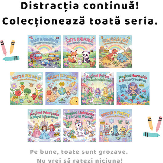 Obro Cute Animals Coloring Book Kids 40 Illustrations Thick Pages 21 X 21 Cm