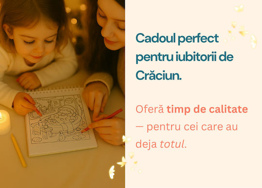 Obro Carte De Colorat Cu Pagini Groase Ajunul Crăciunului Desene Simple Confortabile De Crăciun Pentru Copii Adulți