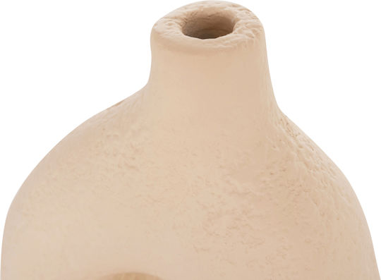 HomeMarkt Decorative Ceramic Vase Decant Orange 6.5x6.5xH17cm HM4667.02M
