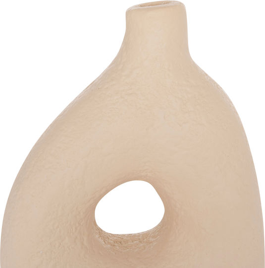 HomeMarkt Decorative Ceramic Vase Decant Orange 6.5x6.5xH17cm HM4667.02M