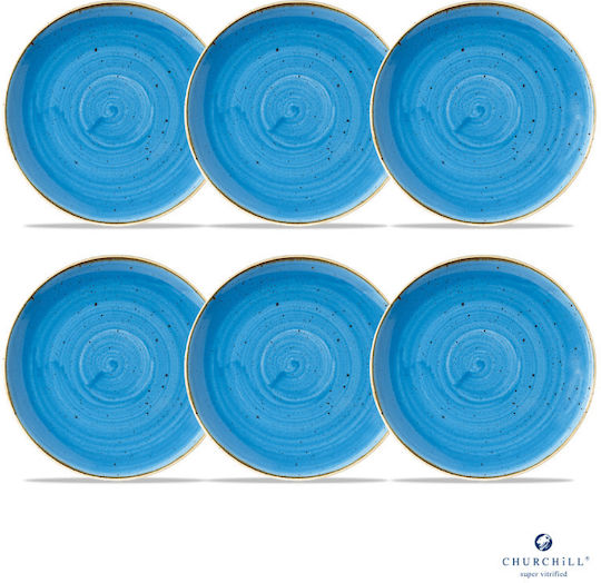 Churchill 1795 Plate Shallow made of Porcelain Blue 28.8cm 6pcs
