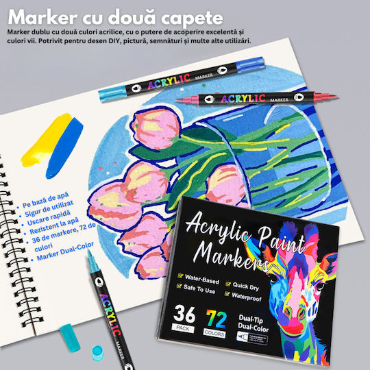 Inco Markere Acrilice Multicolor 36buc