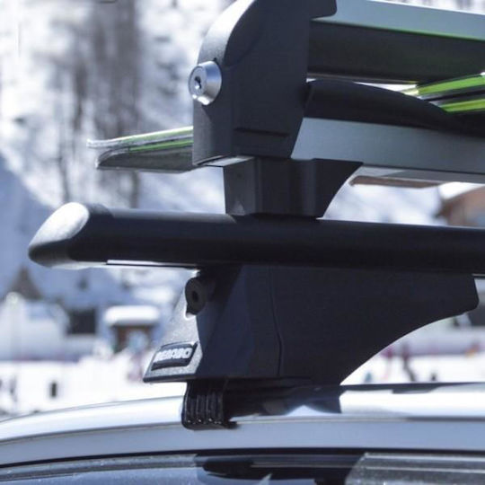 Menabo Aluminum Car Roof Bars Tiger Black 118.5 Cm Black Color Ford Mondeo Iii Station Wagon 5 Doors 2010 2014 Flush Or Raised Rails 2 Pieces 8590/mb Menabo Mp.8590/mb-29