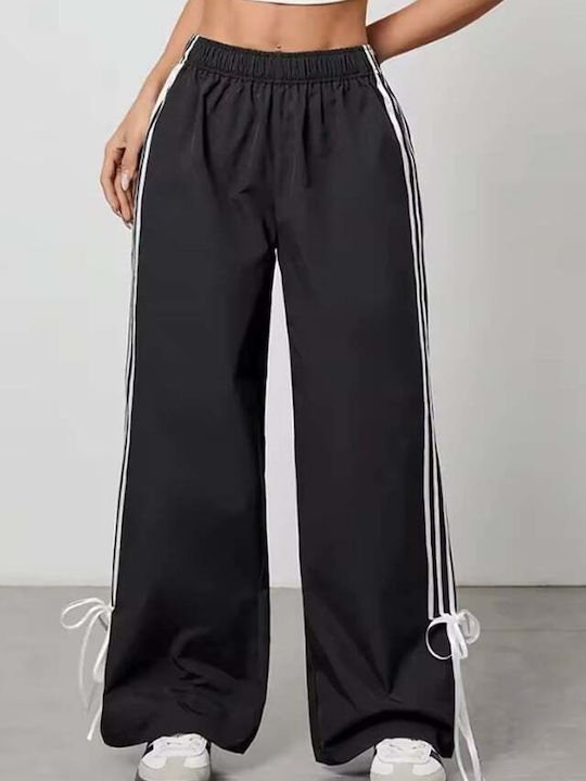 Hohe Taille Jogginghose Ausgestellt Black