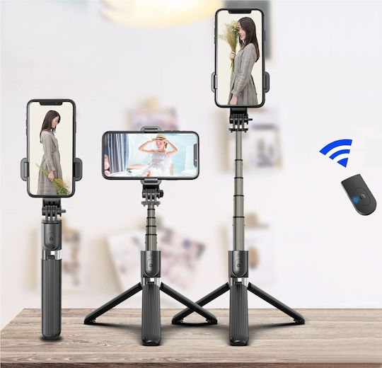 Alista Home Selfie Stick Trepied Pentru Telefoane Mobile Bluetooth Cu Lumină Gri